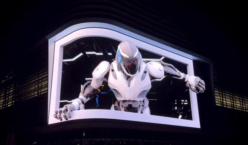 NG大舞台超8K裸眼3D巨屏点亮裕华汽车园