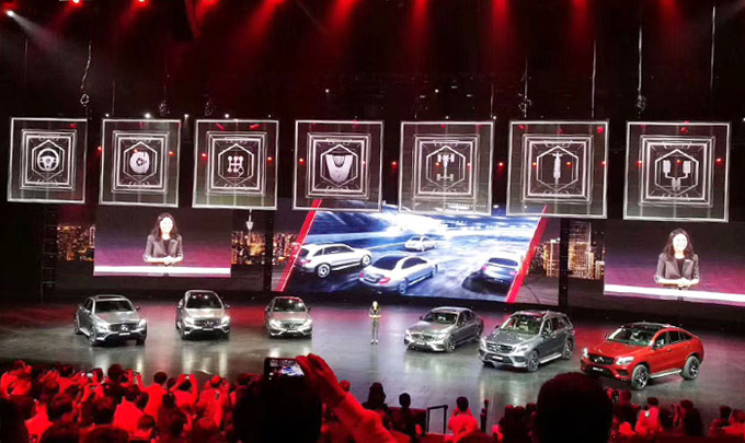 上海车展宣布会 LED透明屏vClear-7.8