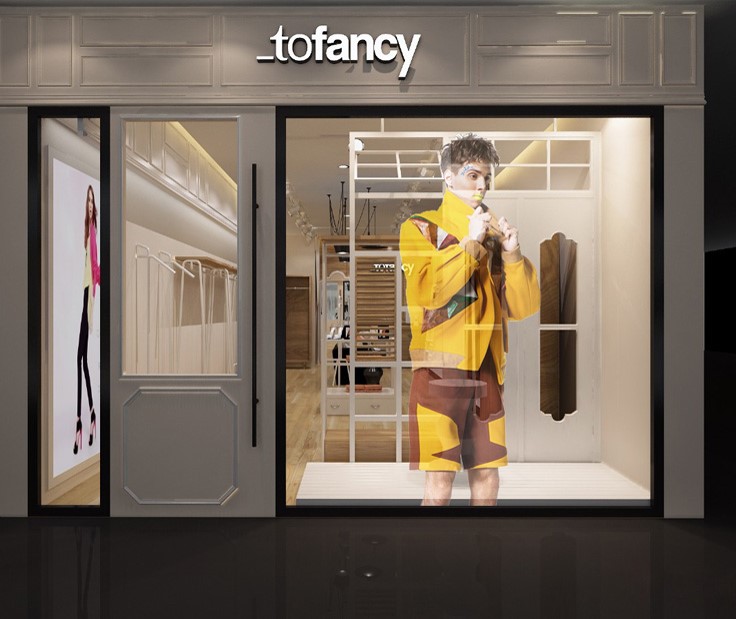 NG大舞台智慧显示屏门店橱窗LED透明屏展示